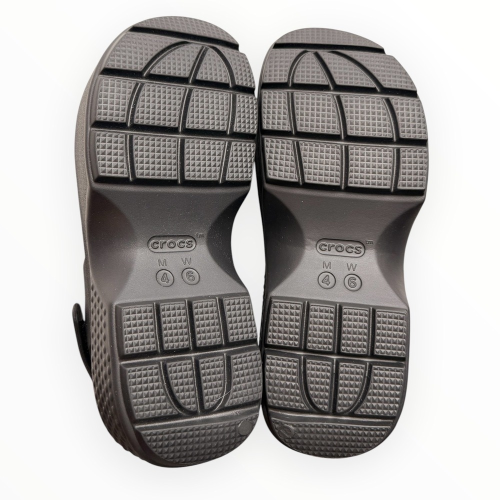 Crocs Stomp Fisherman Sandal Black Platform Caged Gladiator Chunky Women's 6 - Picture 8 of 10
